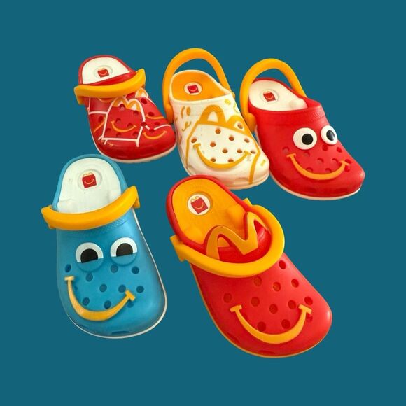 6 Different 2024 Mcdonalds X Crocs Happy Meal Toys Blue Red Orange White A9 - Picture 6 of 6